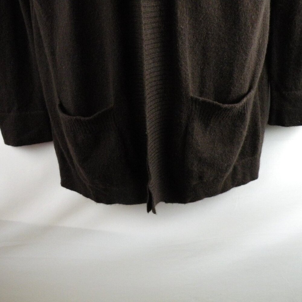 Magaschoni Womens Cashmere Knit Open Cardigan Small Brown Lightweight - Picture 3 of 6